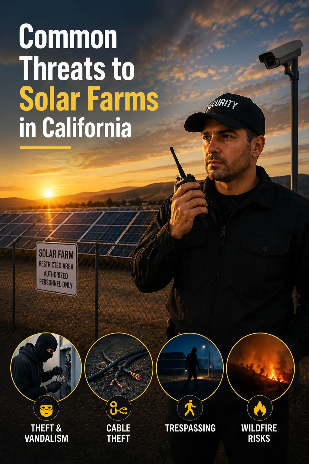 Common Threats to Solar Farms in California