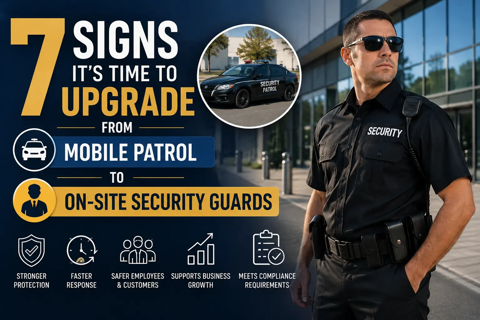 7 Signs It's Time to Upgrade from Mobile Patrol to On-Site Security Guards