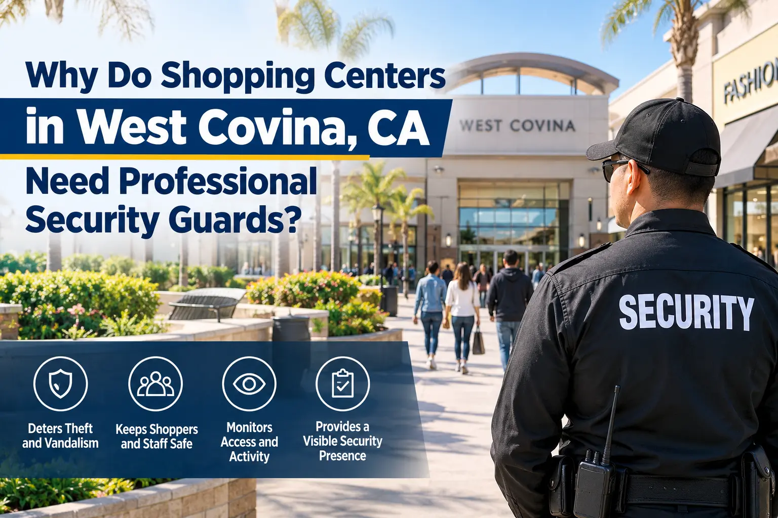 Why Do Shopping Centers in West Covina, CA Need Professional Security Guards